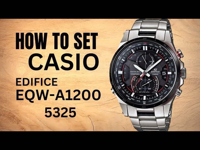 How To Set Casio Edifice EQW-A1200DB-1ADR - YouTube