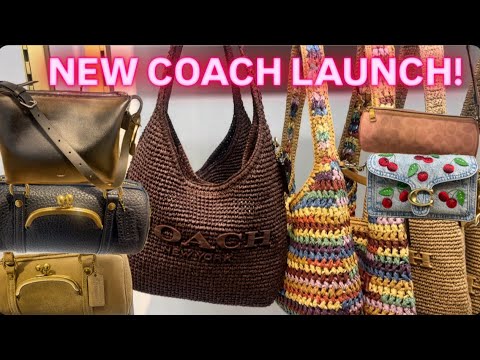 NEW* Coach Launch! Straw - Kisslock - Loved Leather - Melon Pink