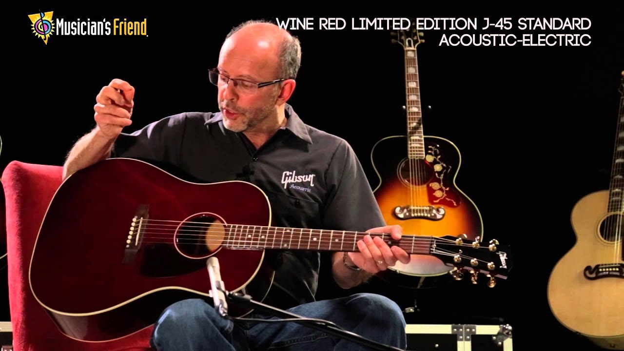 Gibson J-45 Standard Wine Red Limited Edition Acoustic-Electric