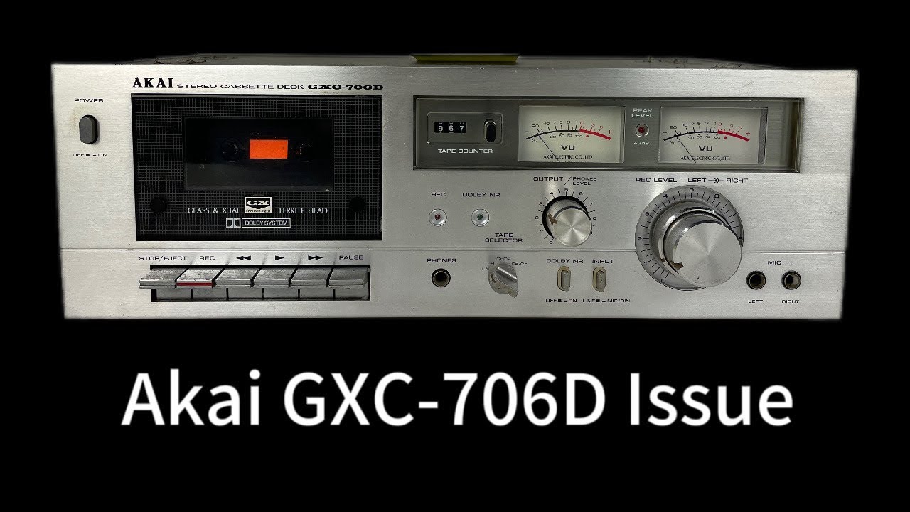 Akai GXC-706D Cassette Deck - Play Issue - YouTube