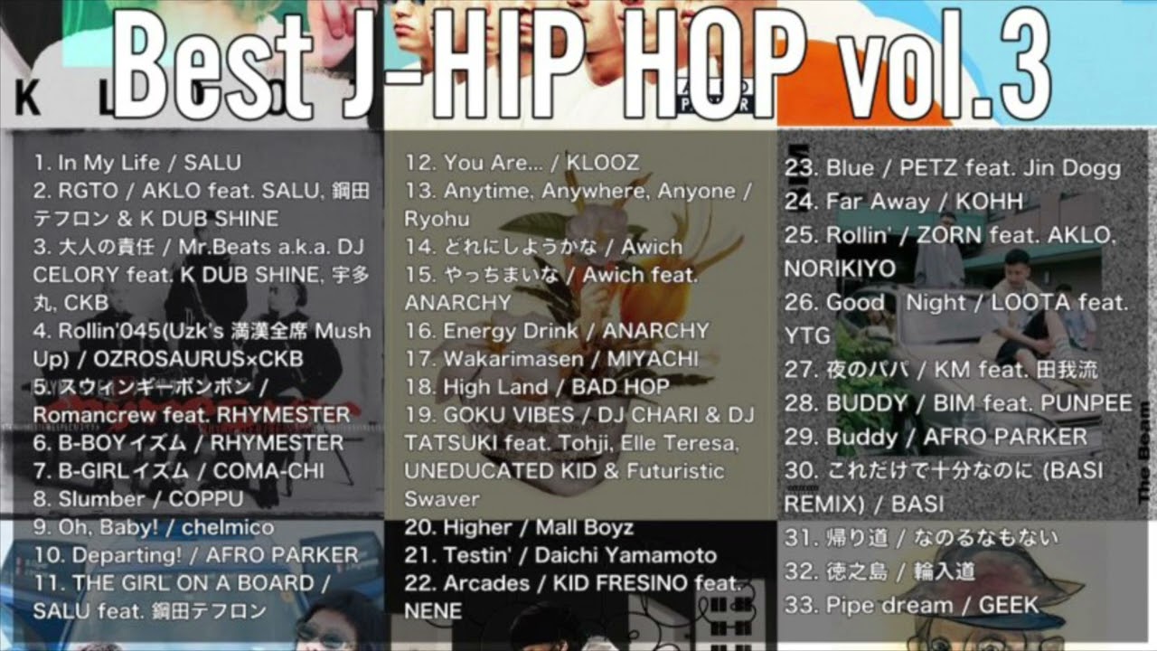 DJ MIX】【JapaneseHipHop】ベスト日本語ラップミックス vol.3 【SALU