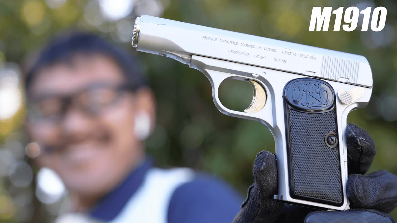 FN ブローニング M1910 シルバー アカデミー エアコキ エアガン
