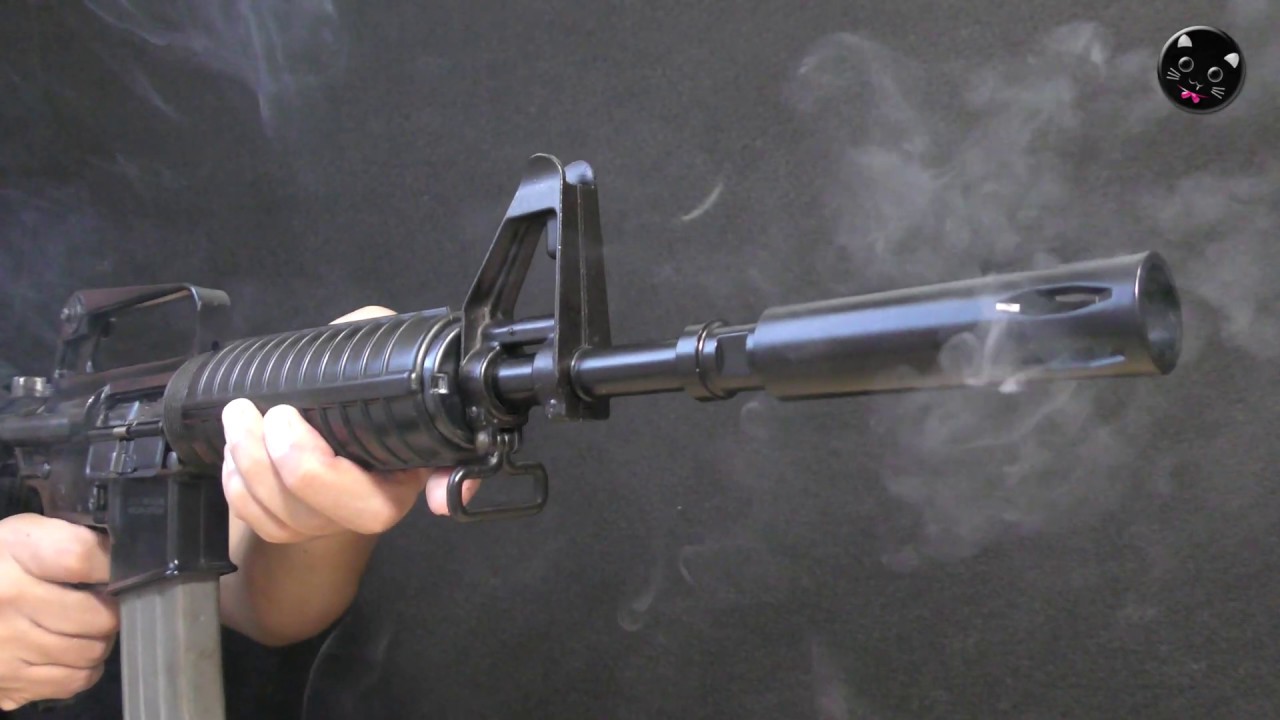 MGC【COLT XM177 E2】モデルガンちょっと発火！あと一息といったところ