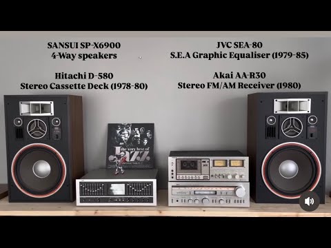 SANSUI SP-X6900 4-Way speakers / Hitachi D-580 / JVC SEA-80 / Akai