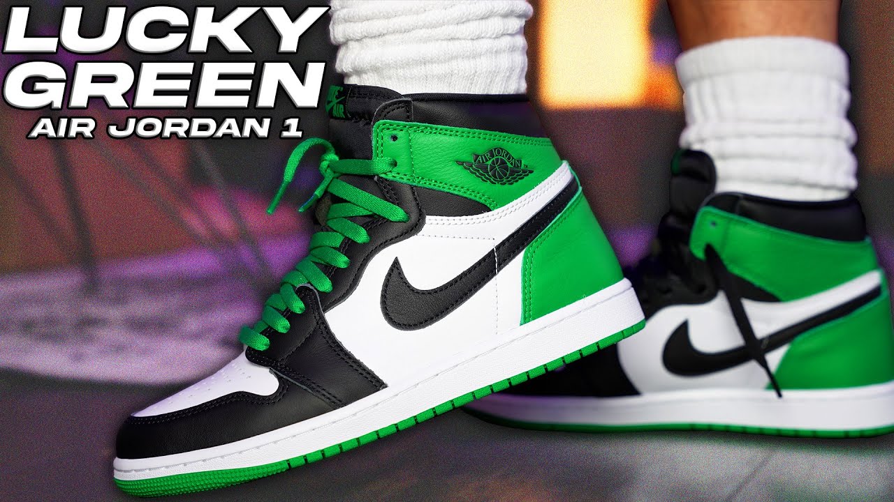 Air Jordan 1 High OG Lucky Green Review and On Foot ! - YouTube