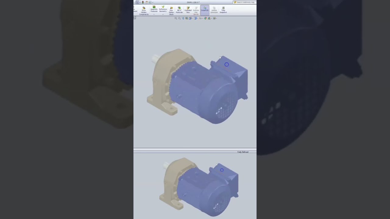 Solidworks - STP File - Sumitomo Gear Motor #3dmodel #cad