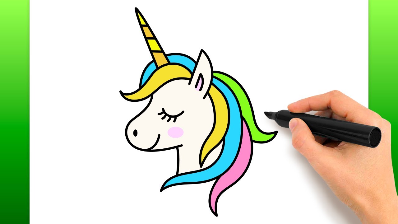 ユニコーンの描き方 (簡単な描画チュートリアル) - YouTube