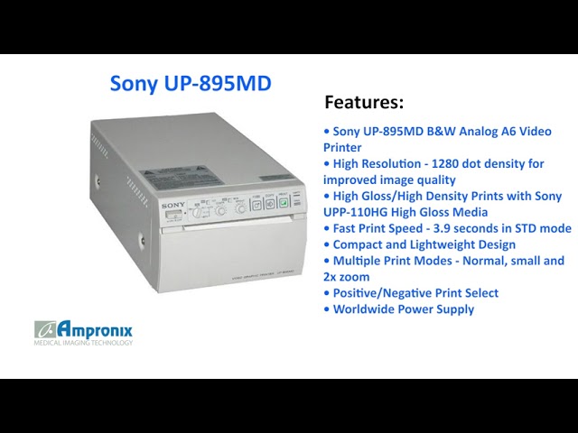 Sony UP-895MD Analog Video Graphic Thermal Printer Sales | Service