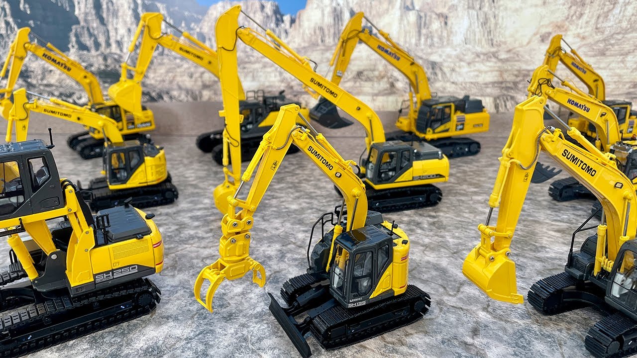 Six Sumitomo Construction Machinery 1/50 scale excavators! These