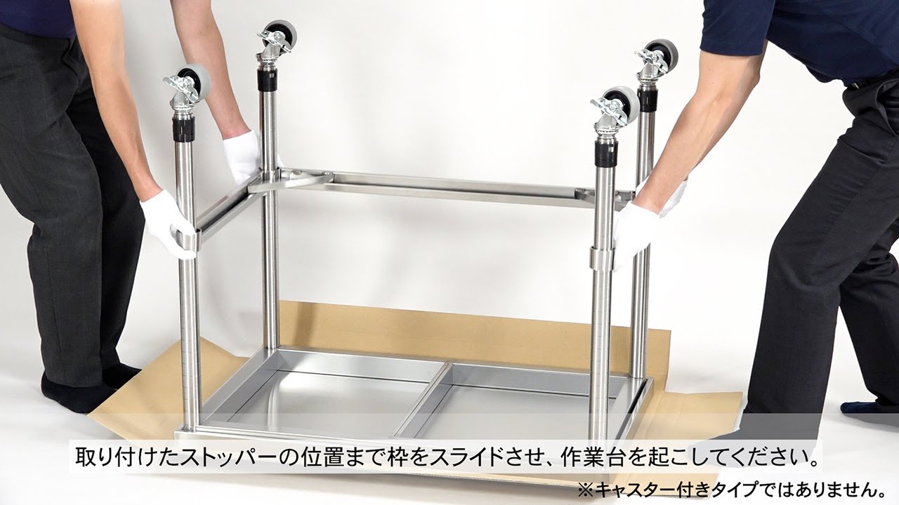 1-6567-24 ステンレス作業台(三方枠) 1200×600×800mm WT-12060 【AXEL