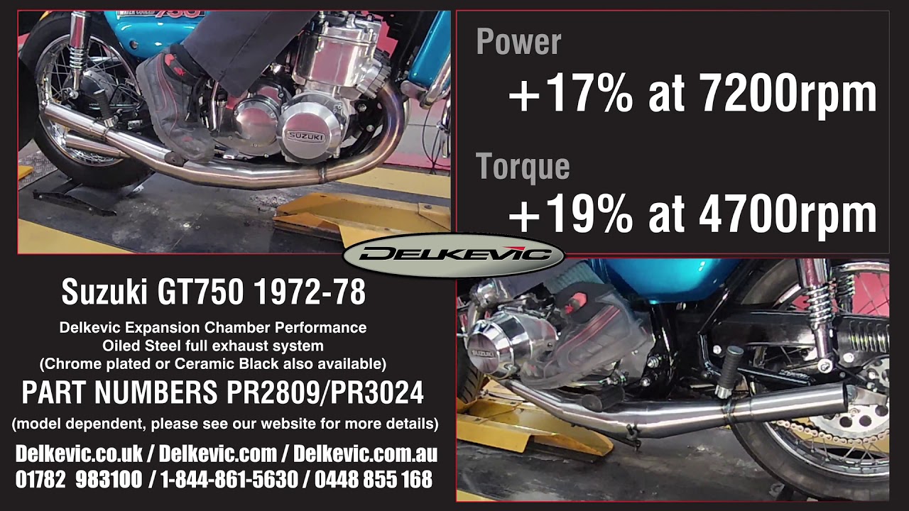 Delkevic Expansion Chamber Exhaust Ceramic Sound Two-Stroke Suzuki