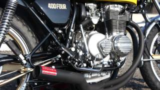 AGAIN マフラー CB400F - YouTube