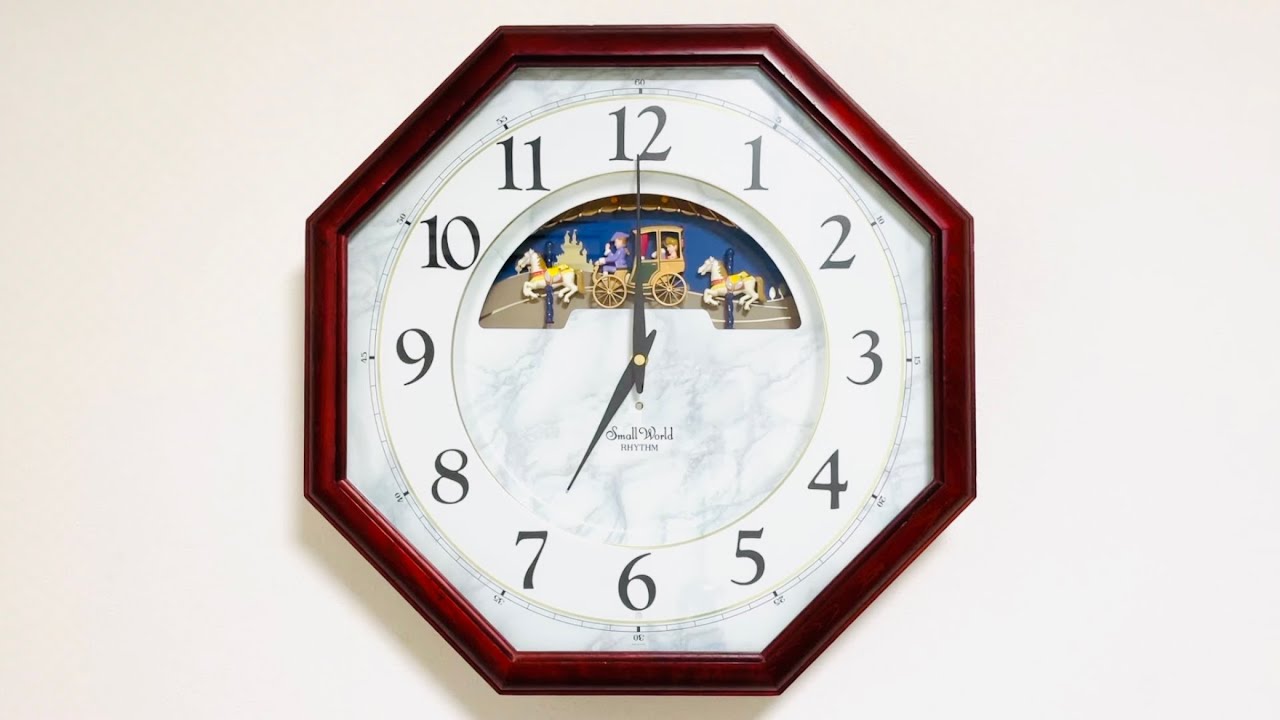 リズム時計 スモールワールドセレモニーDX からくり時計 - YouTube