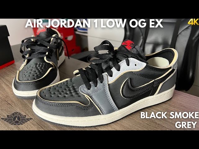 Air Jordan 1 Low OG EX Black Smoke Grey On Feet Review - YouTube