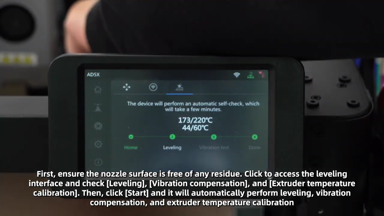 Flashforge Adventurer 5X Leveling and calibration - YouTube