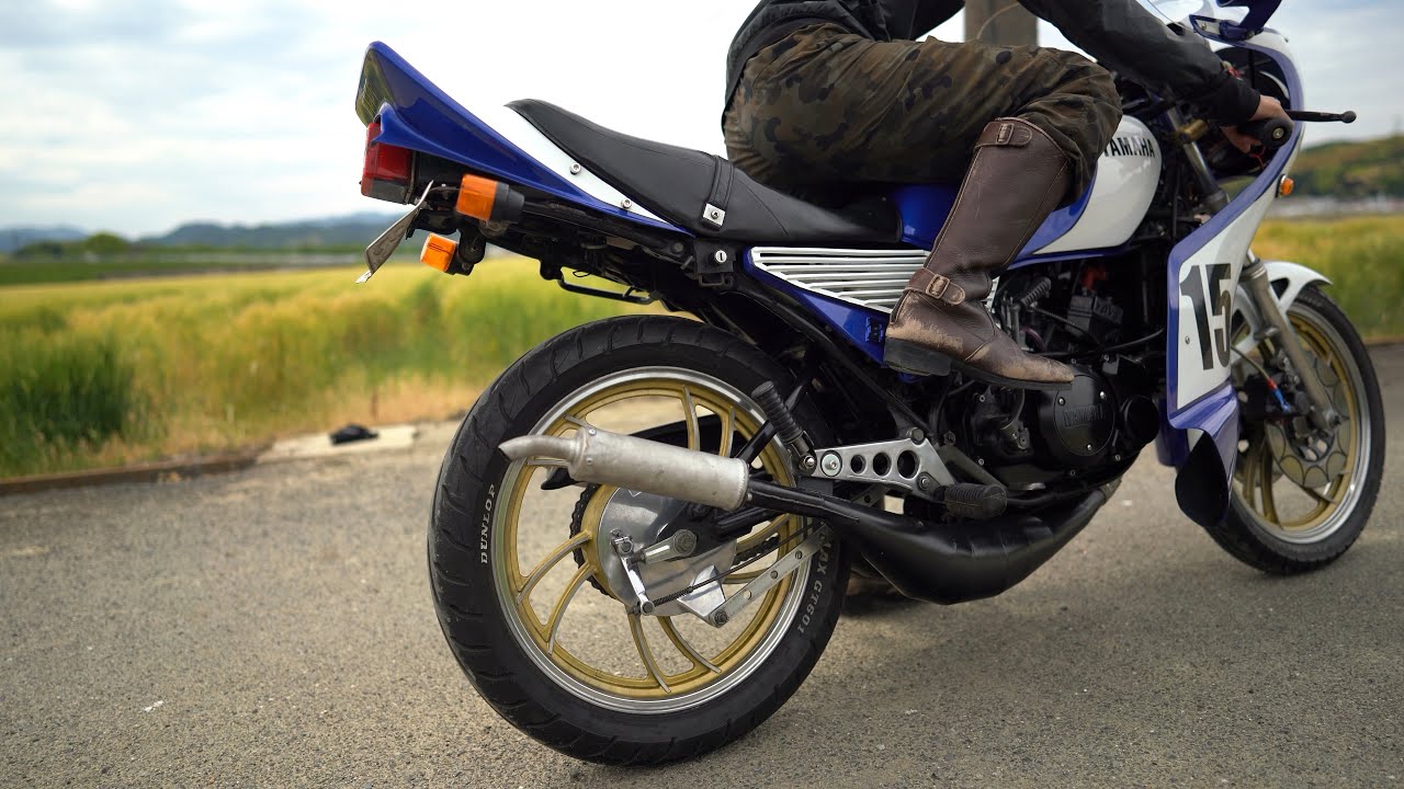 マフラー音】「2ストの音ぉ〜!! RZ250 OXレーシング チャンバー