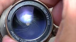 レアレンズ♪先黒ニッケルSummar（ズマール）50mmF2 山崎磨き