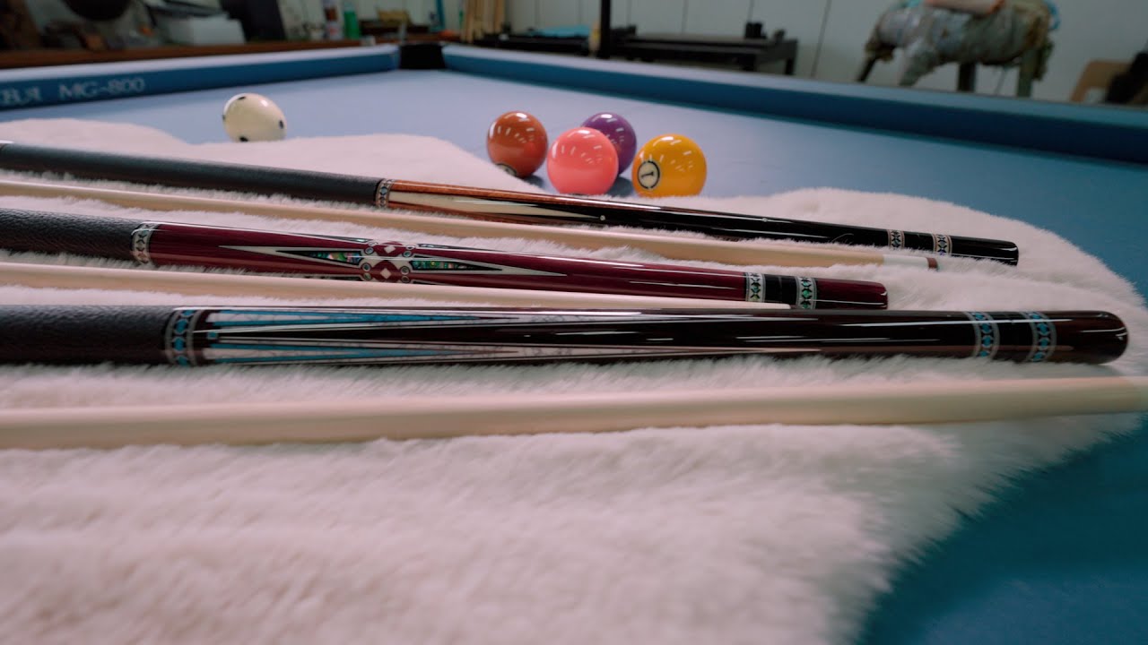 Wooden Handmade Pool Cues feat. K.F Cues - YouTube