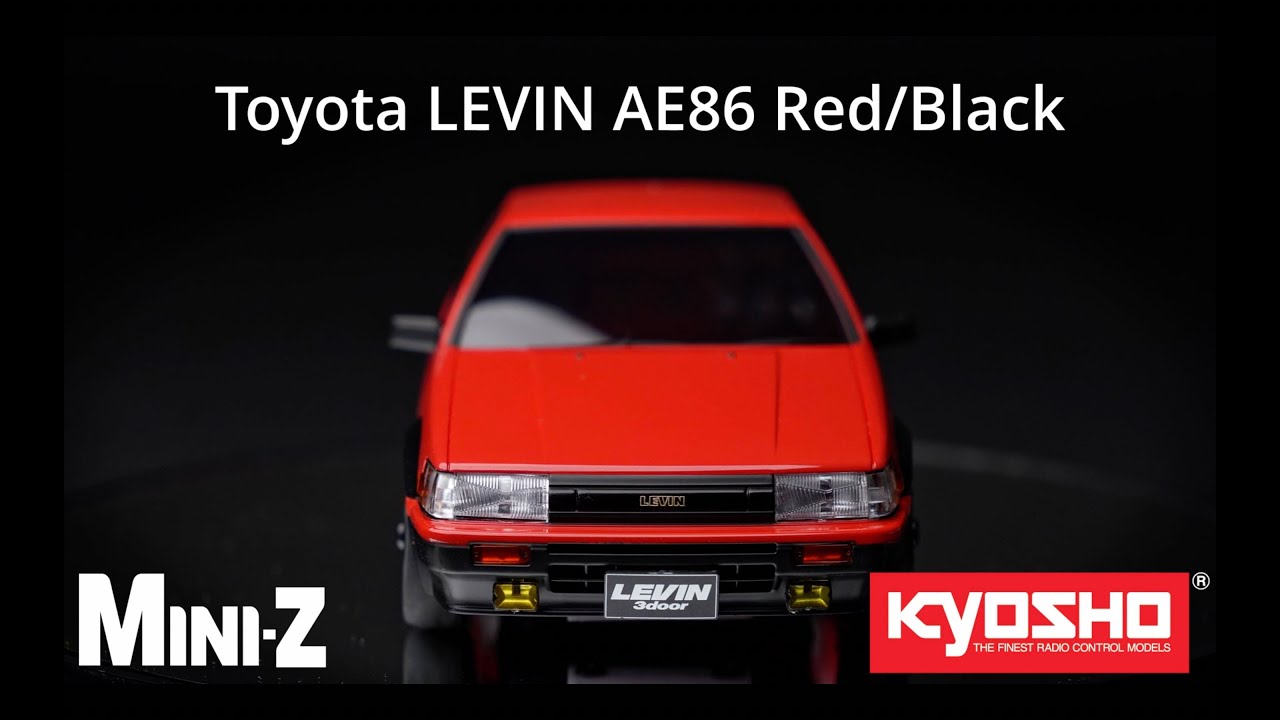 KYOSHO MINI-Z AWD Toyota COROLLA LEVIN AE86 Red/Black - YouTube