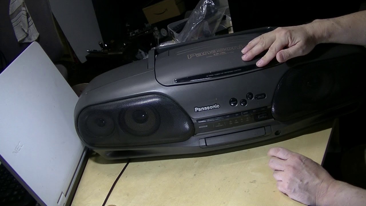 Panasonic ジャンクのバブルラジカセRX-DT909の動作確認 - YouTube