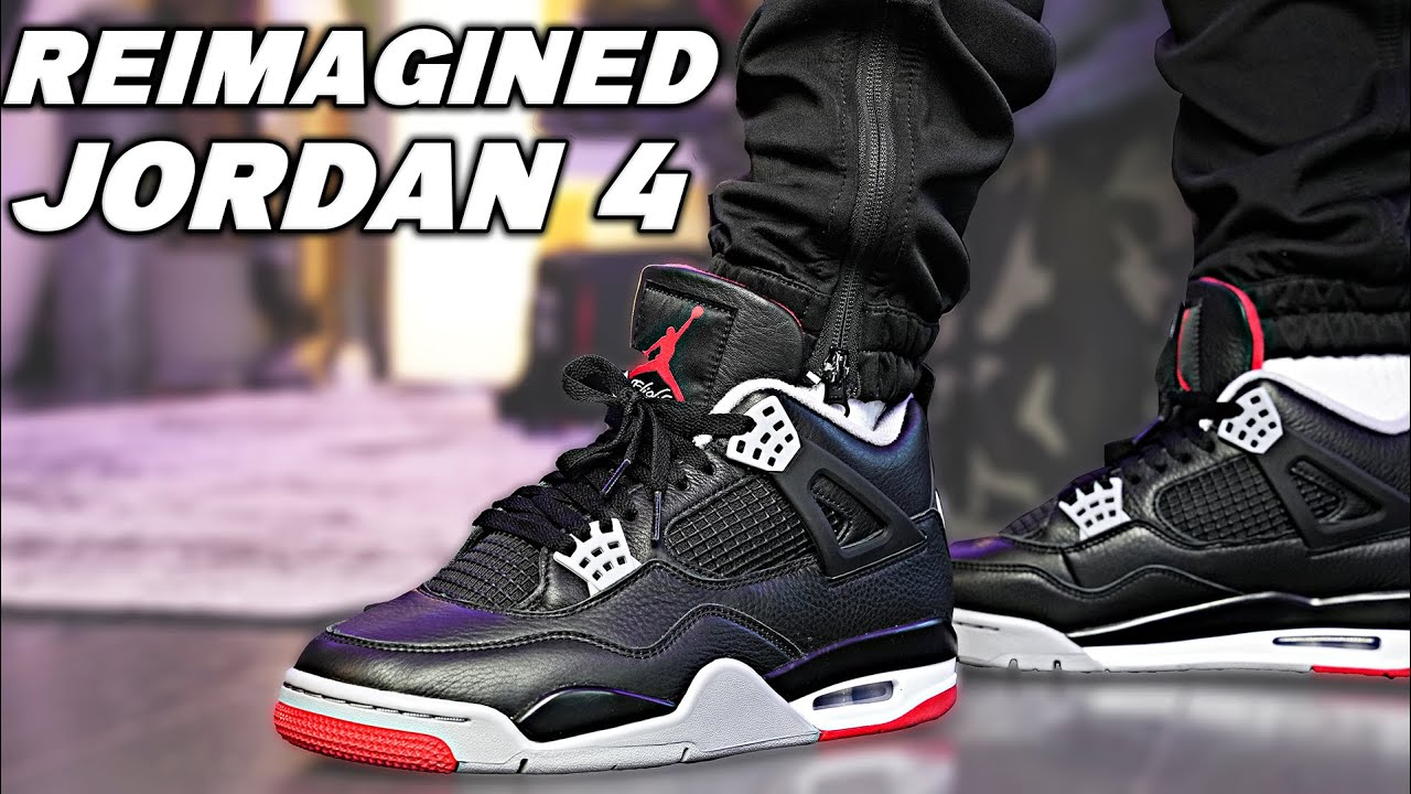 Air Jordan 4 Bred Reimagined 2024 Review and On Foot ! - YouTube