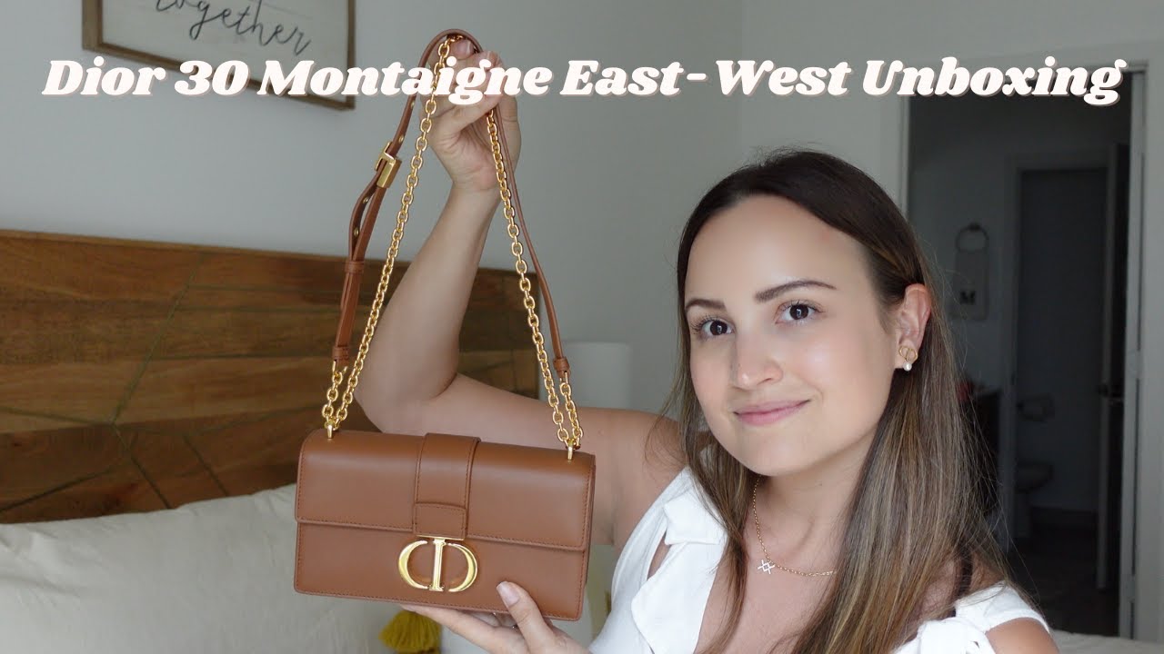 Dior 30 Montaigne East West Bag with Chain Unboxing: what fits in
