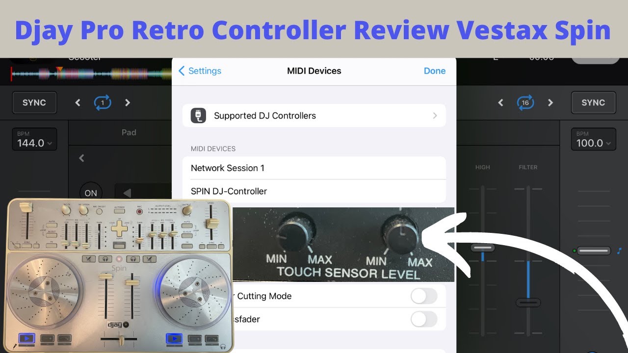 Djay Pro Retro Controller Review Vestax Spin - YouTube