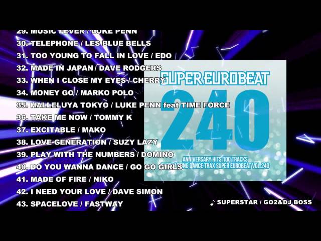 SUPER EUROBEAT VOL.240 Teaser - YouTube