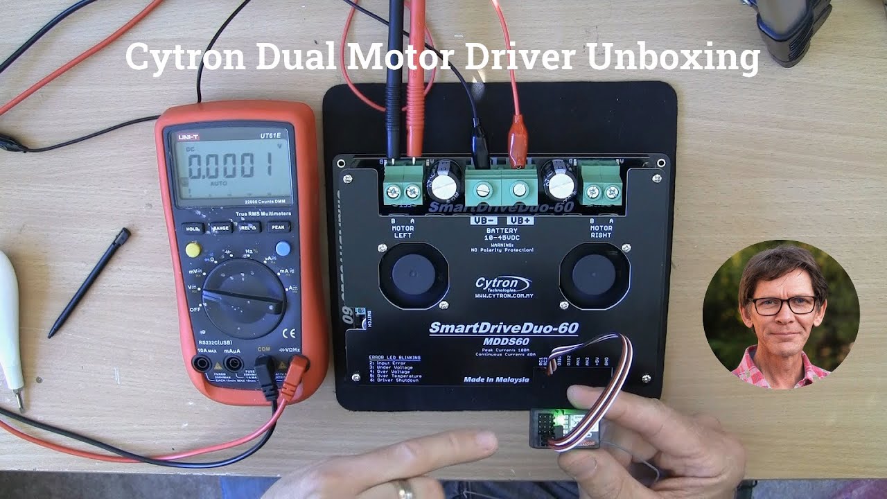 Cytron SmartDriveDUO-60 motor controller unboxing - YouTube