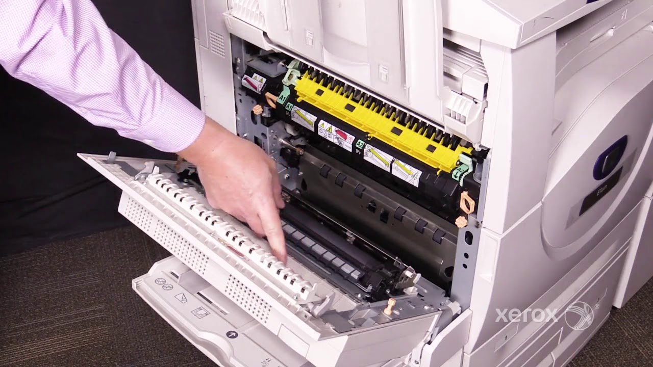 Xerox® WorkCentre® 7132 Jam Clearance Left Door - YouTube