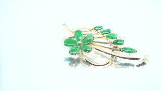 優雅な翡翠ブローチ | 芦屋Antico
