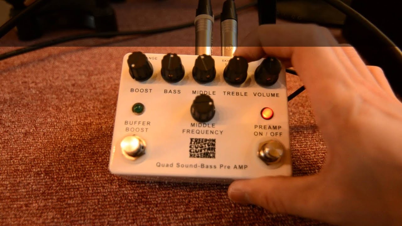 Freedom Custom Guitar Reserch - Quad Sound-Bass Pre AMP - YouTube