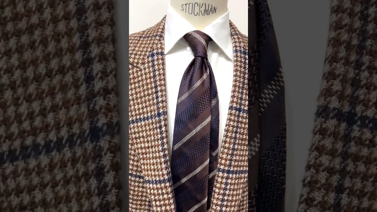 アットヴァンヌッチ ネクタイ | ブラウン ヘリンボーン - Del Fiore