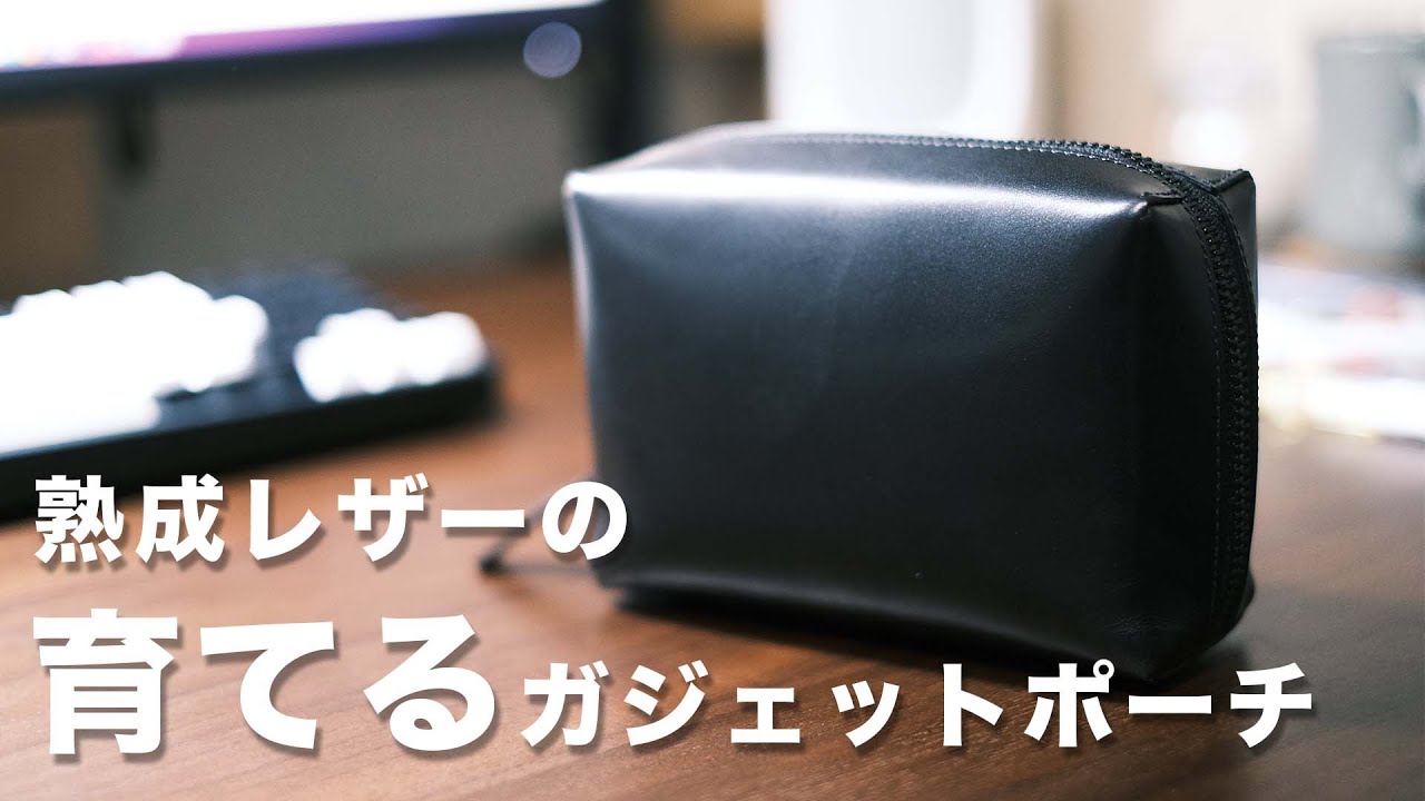 熟成レザーの質感がたまらない。dripの育てるガジェットポーチを購入