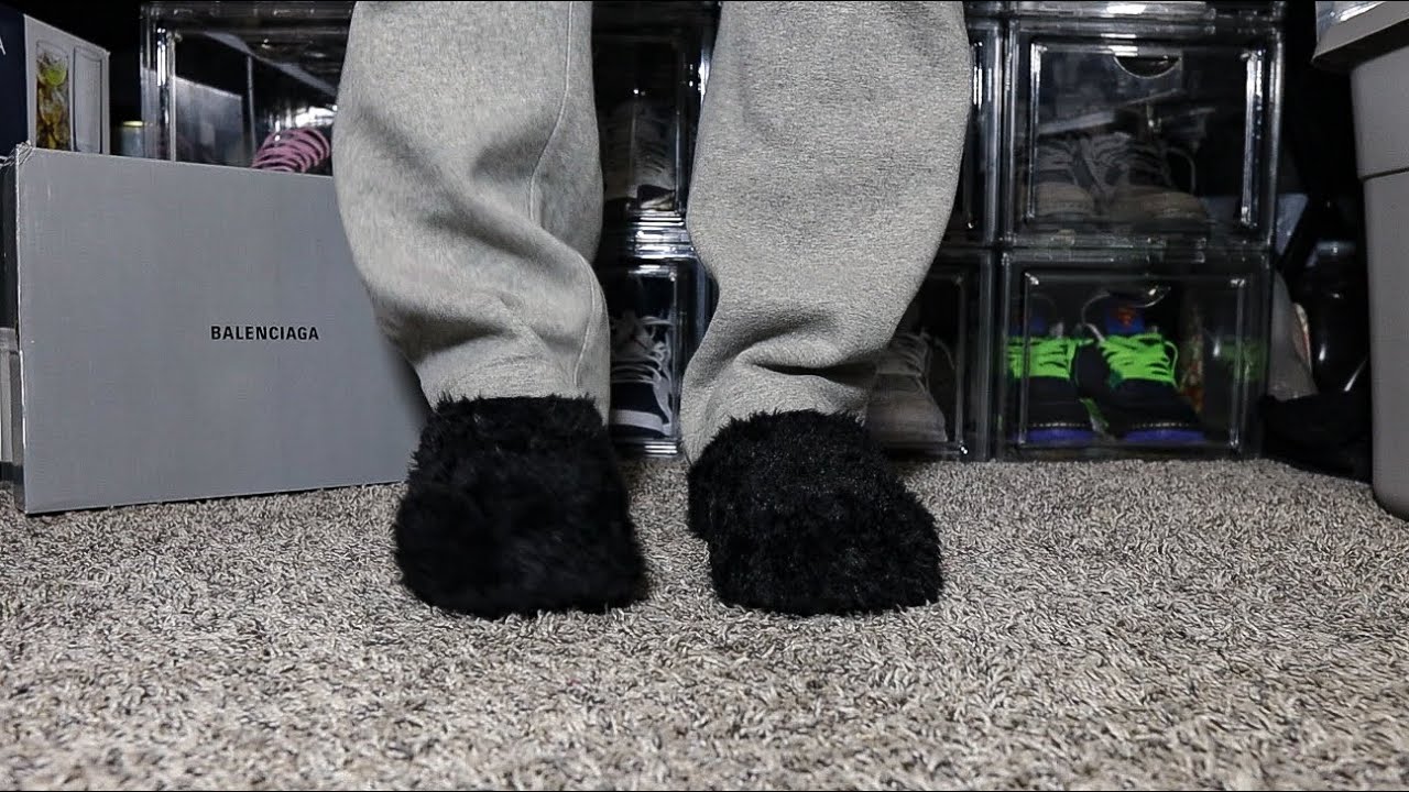 Balenciaga Crocs Mules In Fur | Unboxing & On Foot Review! - YouTube