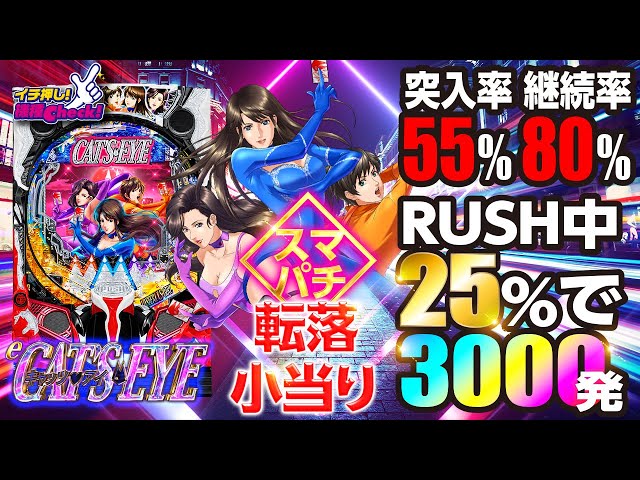 スマパチ 新台【eキャッツ・アイ(eキャッツアイ)】突入時3000発のRUSH