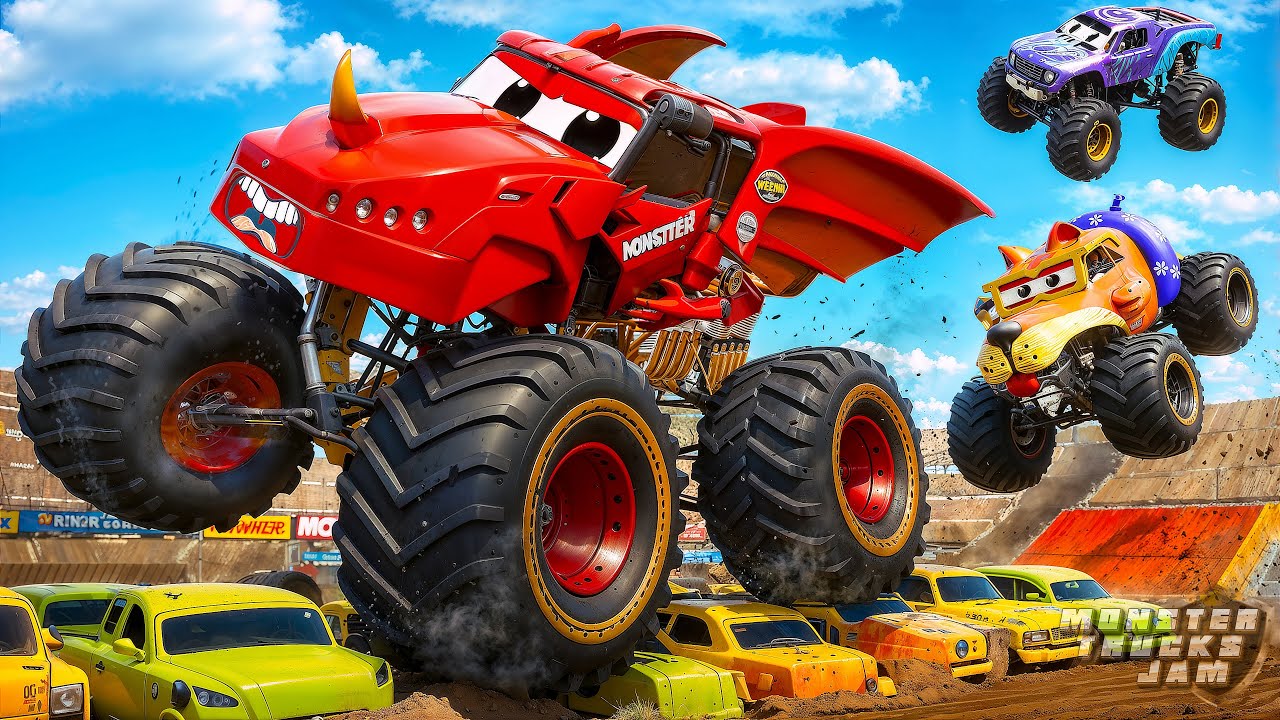 INSANE Monster Jam Action! Dragonoid, Monster Mutt, Grave Digger