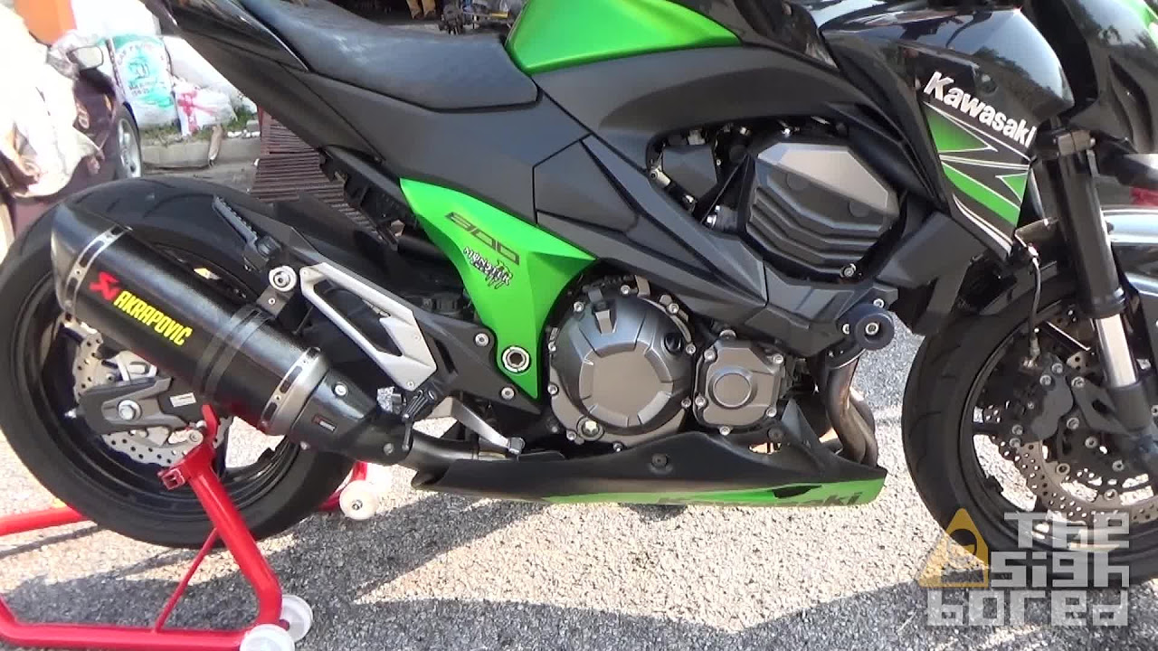 Kawasaki Z800 Akrapovič installation - YouTube