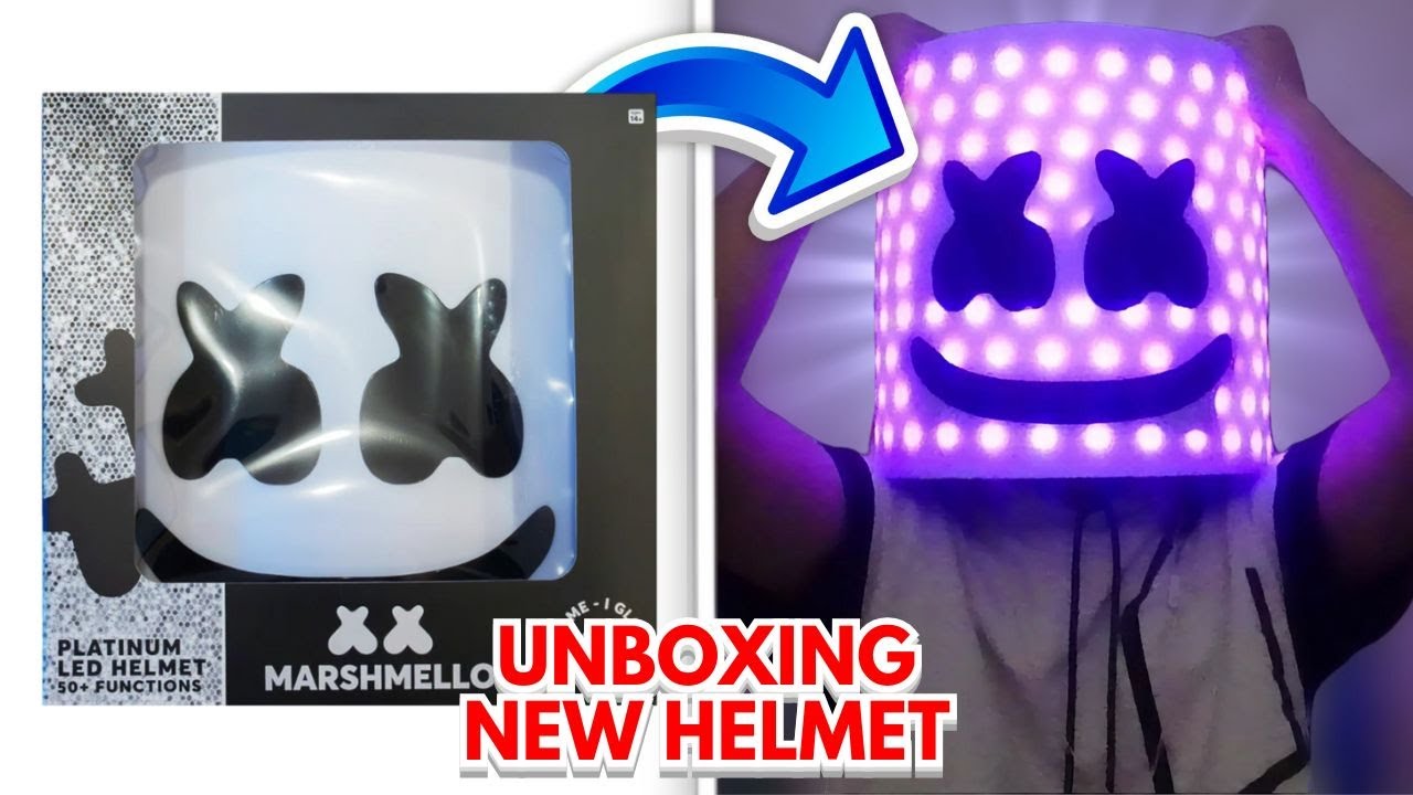 UNBOXING The Brand NEW Platinum LED Marshmello Helmet!! - YouTube