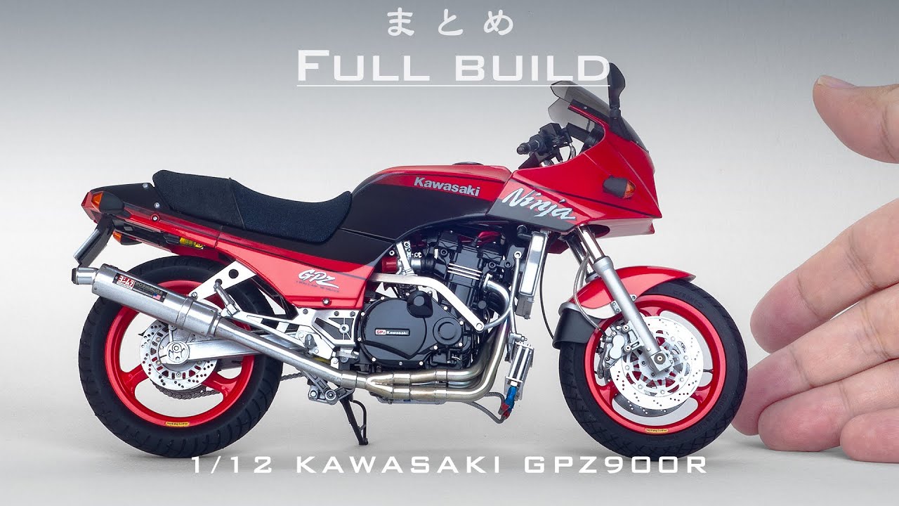 Building the AOSHIMA 1/12 Kawasaki GPZ900R Plastic Model - YouTube