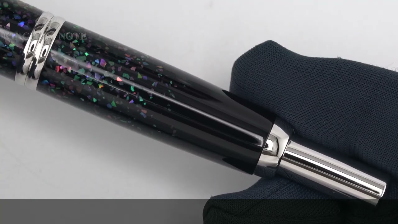 PILOT パイロット 万年筆 キャップレス 螺鈿 ブラック 中字 - YouTube