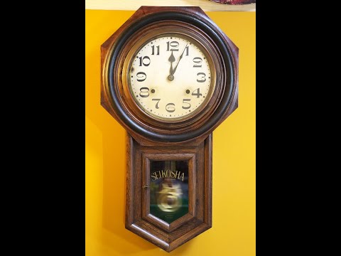 精工舎 ゼンマイ式振り子柱時計 - YouTube