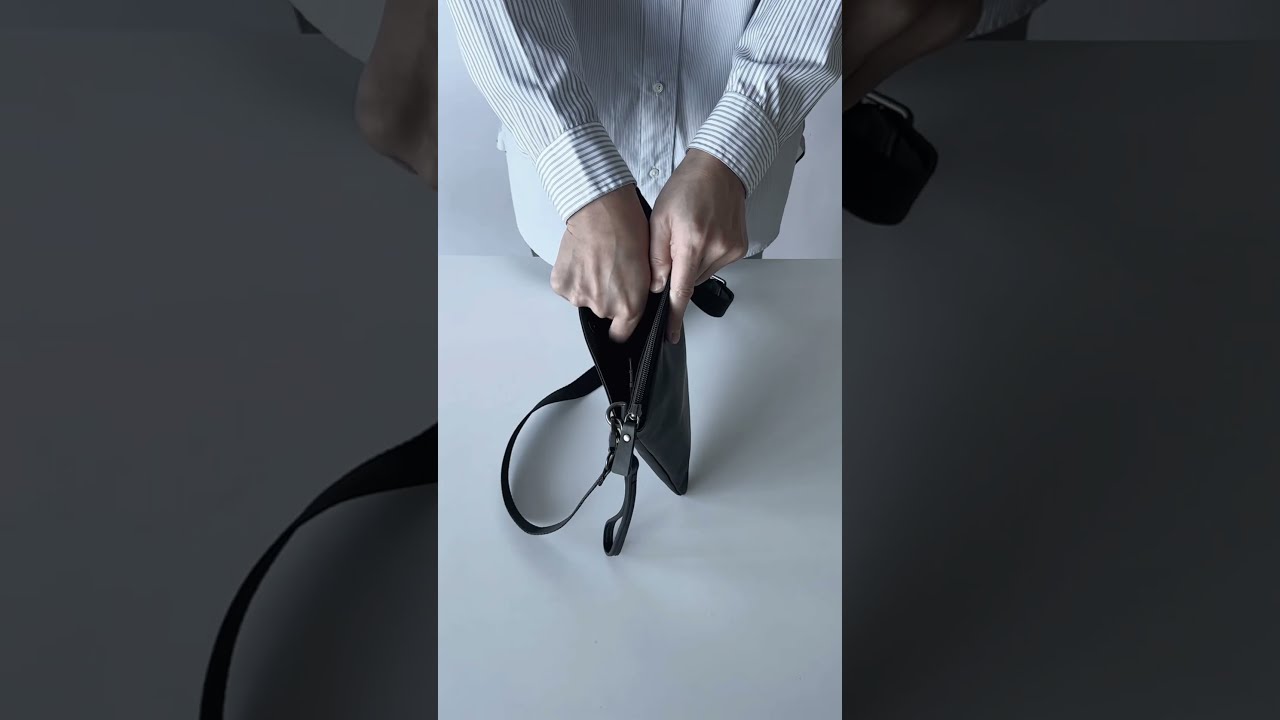 メンズ】レザーサコッシュ クラッチバッグ MILAN BLACK｜公式モラル