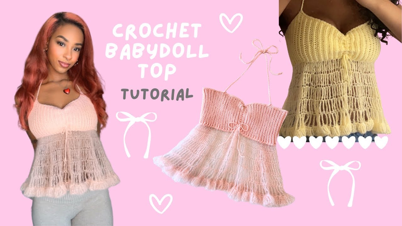 Easy Crochet Babydoll Top Tutorial | Beginner Friendly - YouTube
