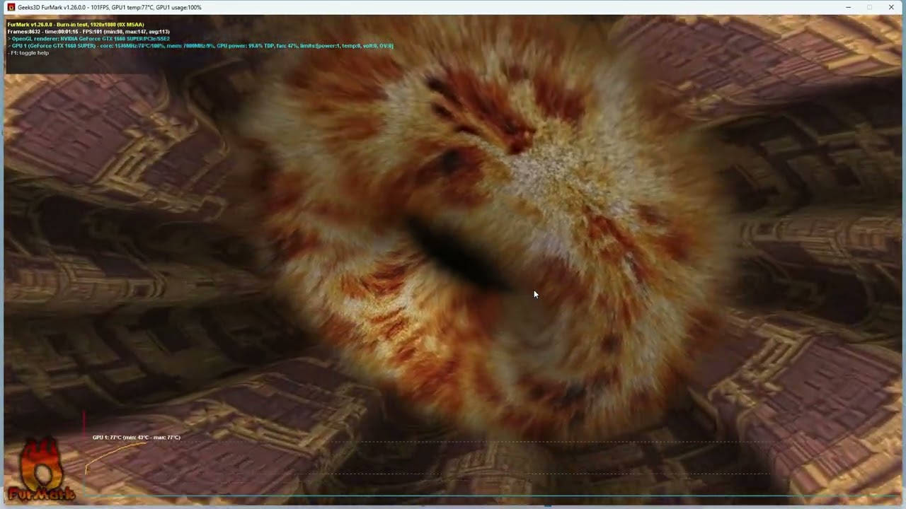 Zotac 1660 Super FurMark Test - YouTube