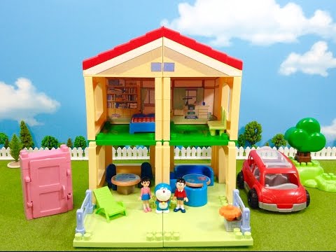 Doraemon House Blocks Playset : Car and Anywhere Door - YouTube
