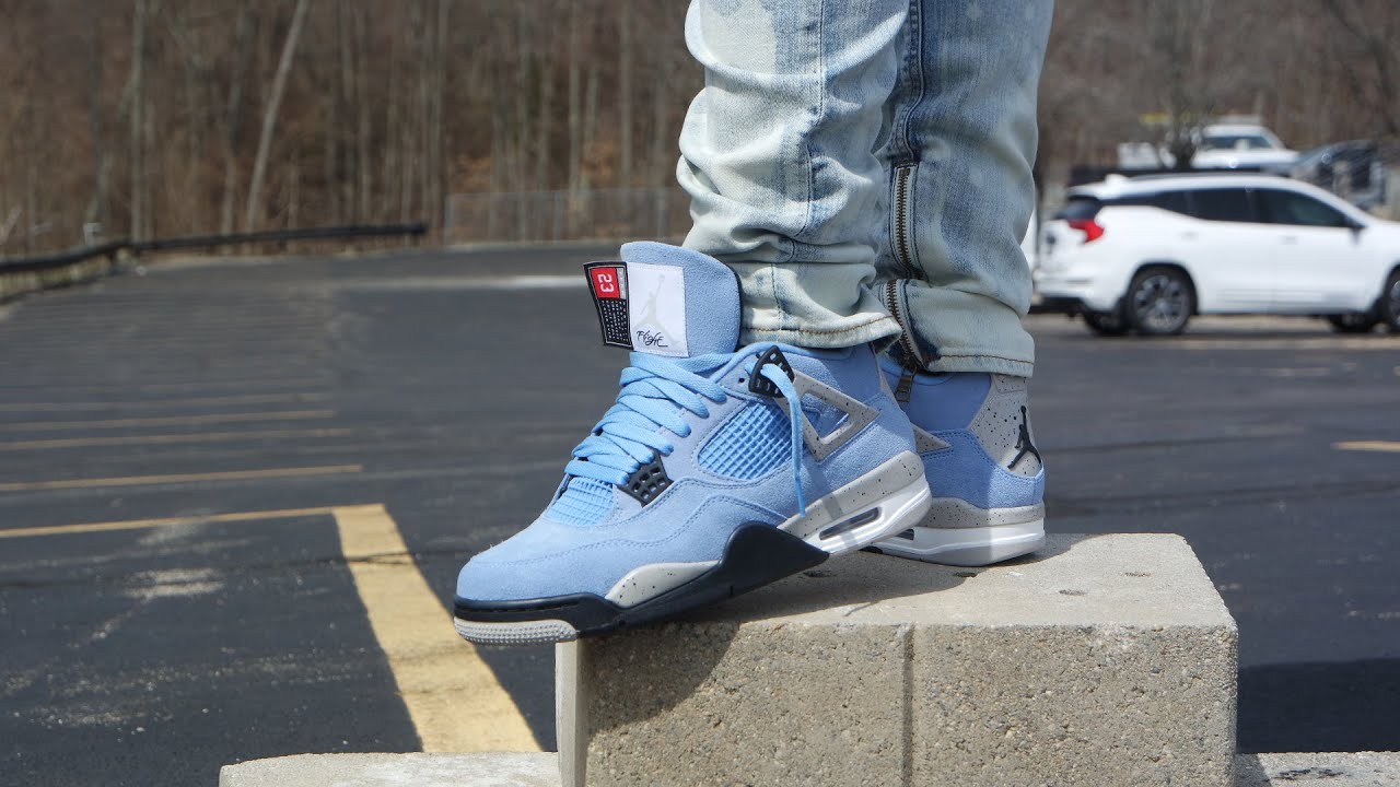 オクト AJ4 UNC Air Jordan 4 UNIVERSITY BLUE ON FEET Review! WORTH
