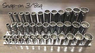 Snap-on】3/8sq ソケットは12pセミディープがメイン。ちょうどいい