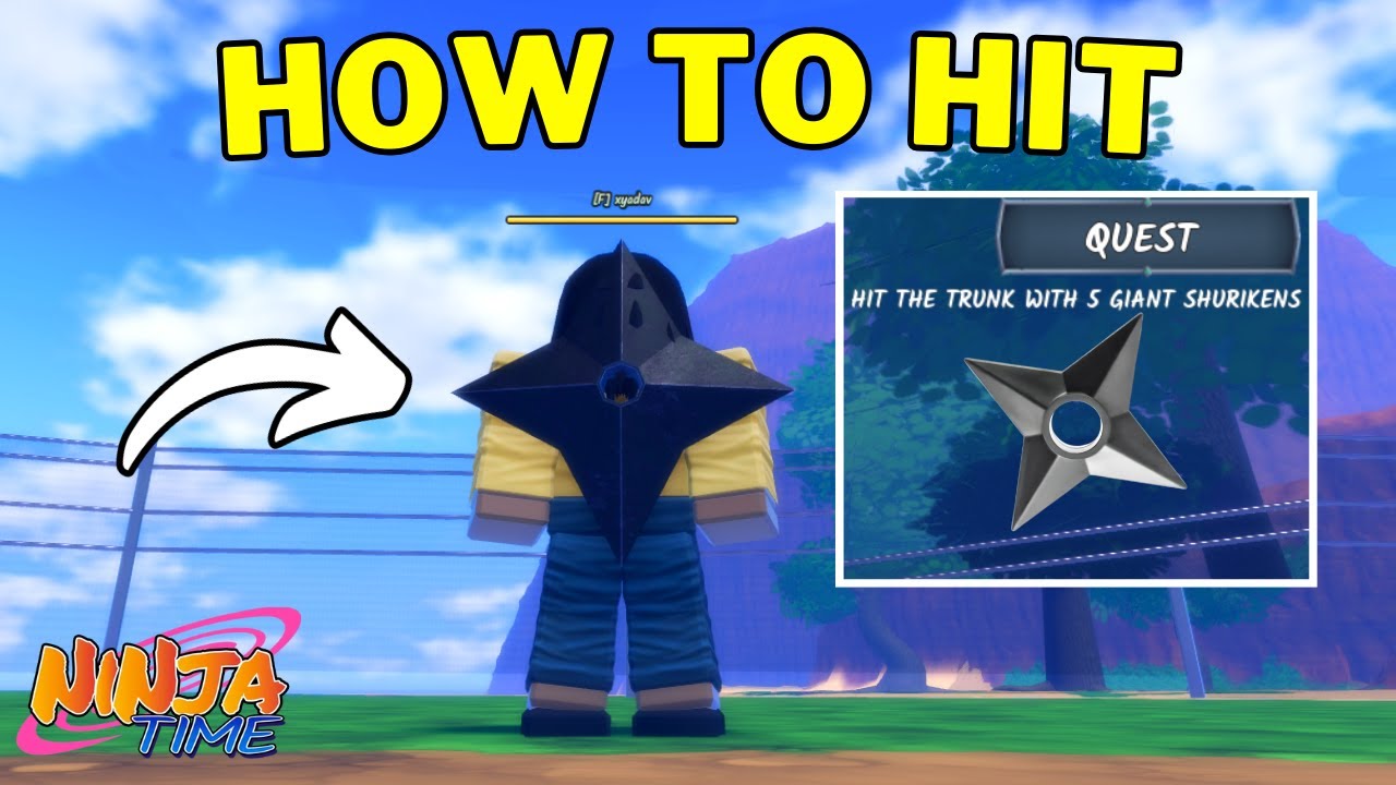How To Hit The Trunk With 5 Giant Shuriken in Ninja Time | Roblox