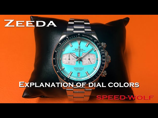 ZEEDA－クロノグラフ SPEED-WOLF 文字盤の解説 腕時計 - YouTube